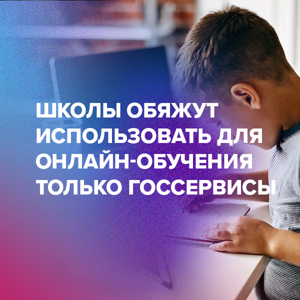 Школы обяжут использовать для онлайн-обучения только госсервисы