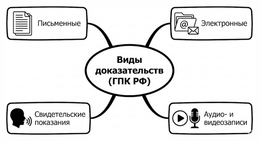 Виды доказательств по гражданским делам