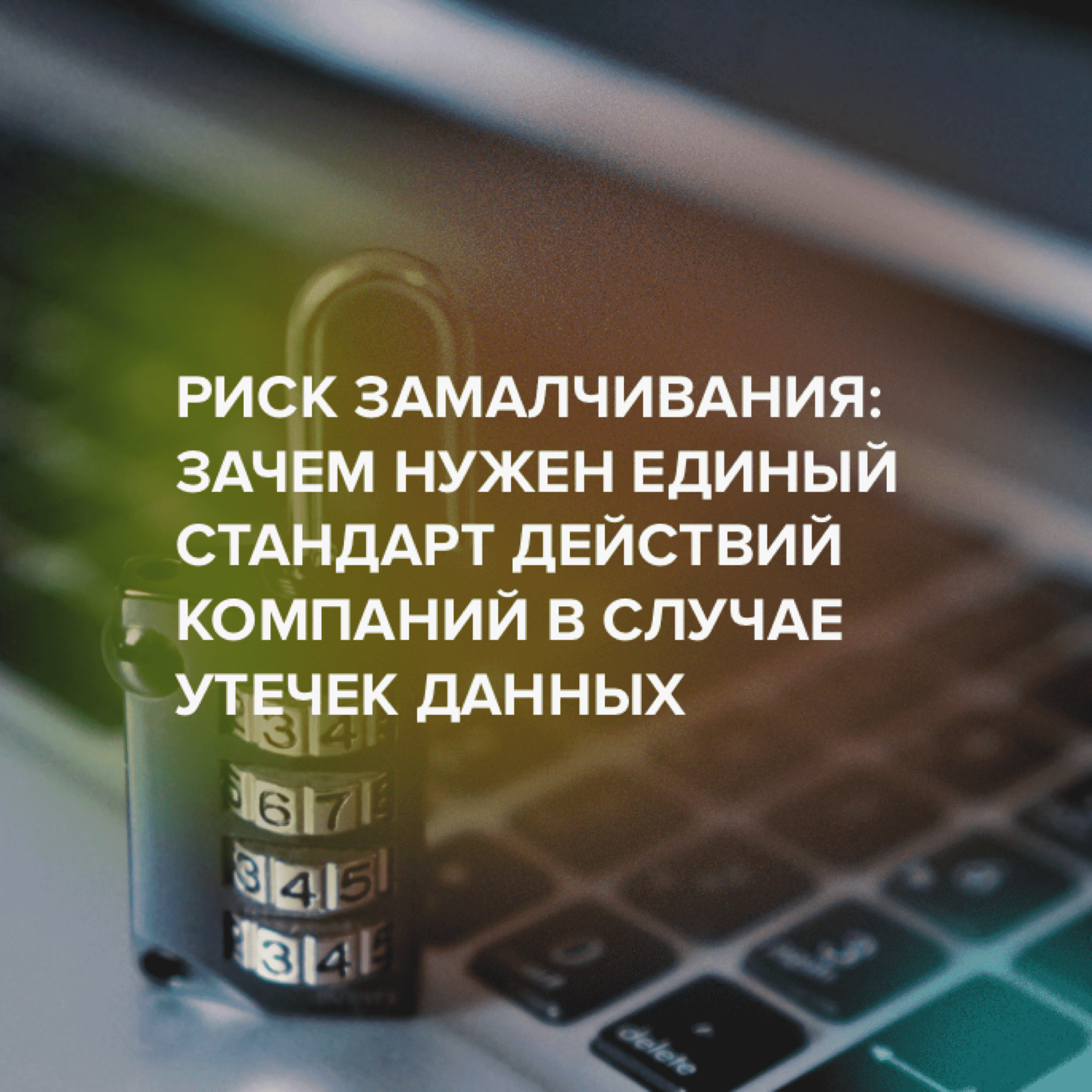 Риск замалчивания: зачем нужен единый стандарт действий компаний в случае утечек данных