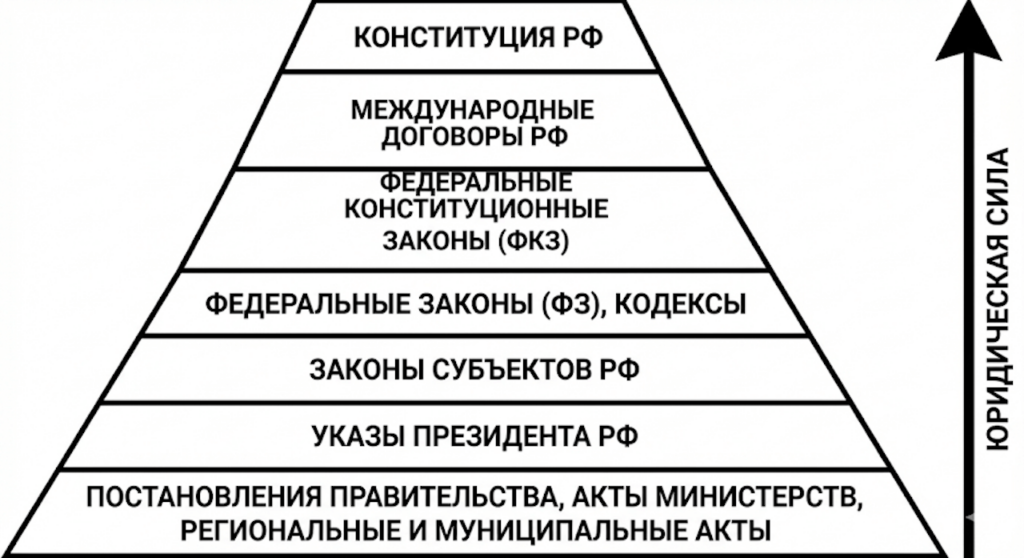 Пирамида юридической силы НПА в Российской Федерации