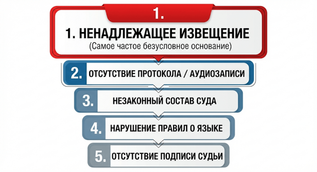 Какие основания отмены встречаются чаще